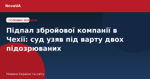 Підпал збройової компанії в Чехії: суд узяв під варту двох підозрюваних